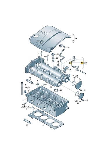 Vw Golf 6 2009-2012 1.4tsi Cax Motor Hava Hortum Valfi 03c103558m