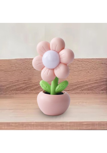 Suntek Saksı Bitki Küçük Masa Lambası Yatak Odası Ortam Pembe Çok Renkli