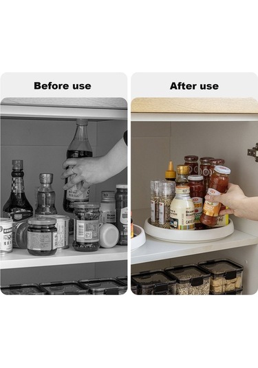 Novahub 360 Derece Dönen Baharatlık - Paslanmaz Çelik Toplar, Beyaz Tpr Yüzey, Kaymaz, Sabitlenmiş Beyaz