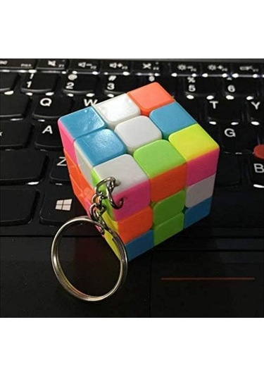 Mini 3 X 3 Flat Speed Zeka Küpü Akıl Küpü Rübik Küp Anahtarlık