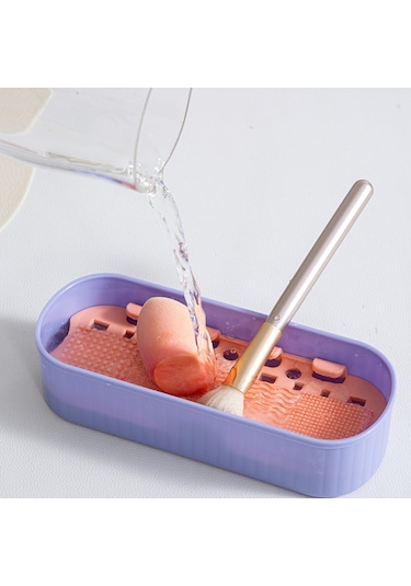 Cbtx U026 Makyaj Fırçası Trp+pp Saklama Kutusu Makyaj Yumurta Puf Temizleme Filtresi Kurutma Rafı - Kremsi Sarı