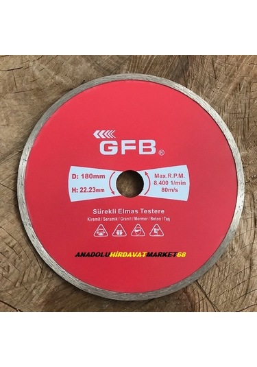 Gfb 180 MM Seramik Kesici Granit Kesici Testere Mermer Taş Kiremit