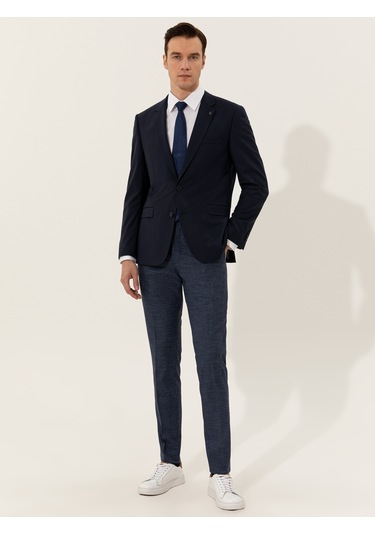 Cacharel Lacivert Slim Fit Ceket