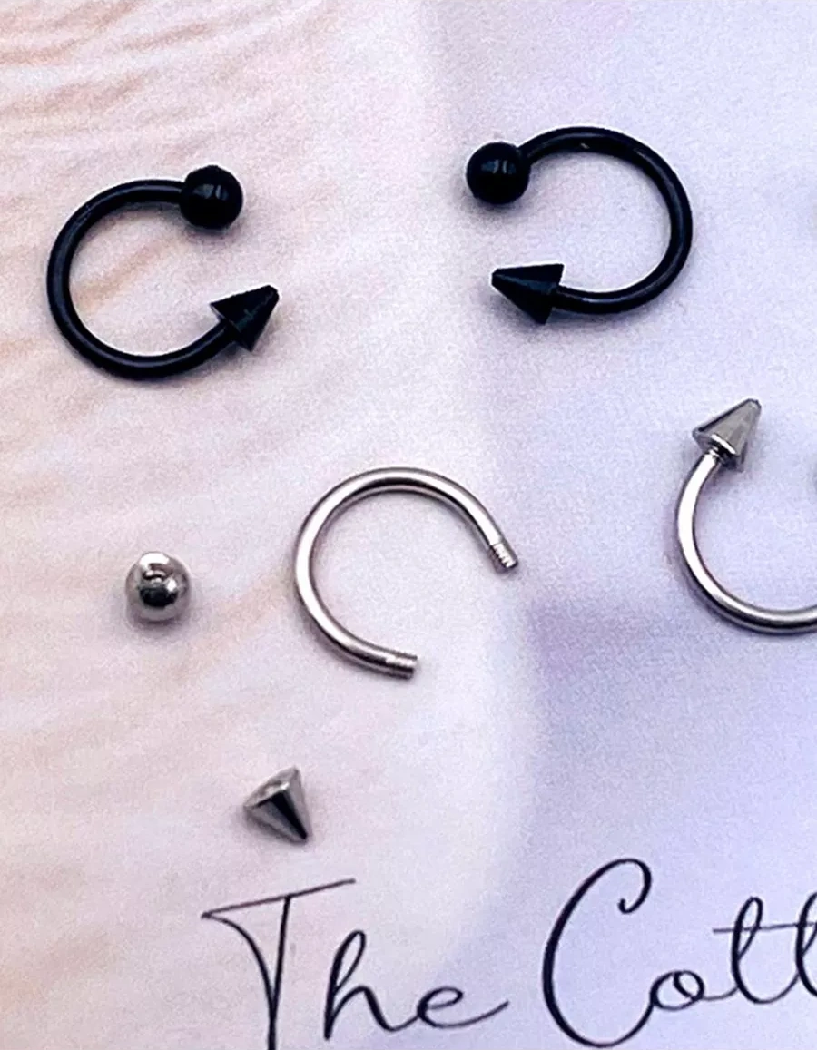 Propirsing Septum İçin Dairesel Burun Piercingi 152459275 Siyah