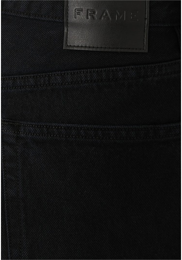 Frame Yüksek Bel Geniş Paça Denim Pantolon Siyah