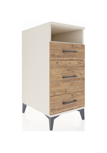 Kronos Komodin Tek Raflı 3 Çekmeceli 44x59x96 Aytaşı-çam Aytaşı