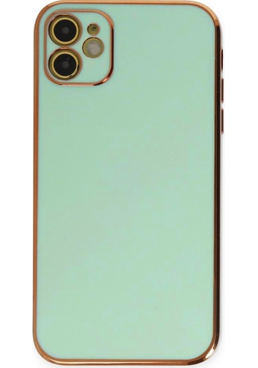 İphone Uyumlu 11 Kılıf Luxury Seri Kamera Korumalı Silikon Kapak Açık Yeşil