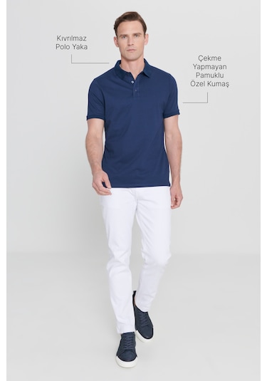 Ac&Co / Altınyıldız Classics 4A4820200047LaaXL Düğmeli Polo Yaka Cepsiz Slim Fit Erkek Tişört Lacivertvert Lacivert Ac&Co / Altınyıldız Classics 4A4820200047LaaXL Düğmeli Polo Yaka Cepsiz Slim Fit Erkek Tişört Lacivertvert Lacivert