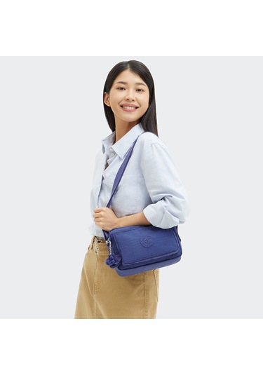 Kıplıng Abanu M Orta Boy Omuz Çantası Mavi Ocean Blue Mavi