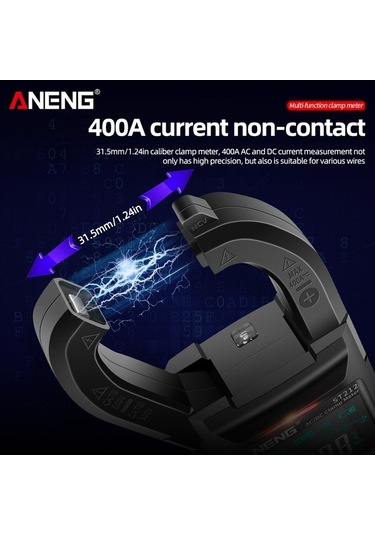Dancemonkey Aneng St212 Akıllı Pensampermetre: 6000 Gösterim, 400a Ampermetre, Ncv, Pratik Voltmetre