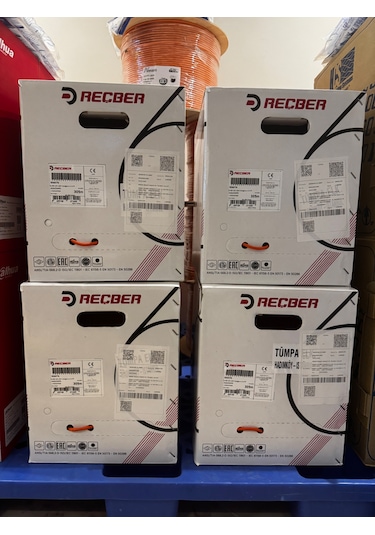 Reçber Cat 6 Halogen Free U/utp Sl400 23 Awg 305 Metre Turuncu