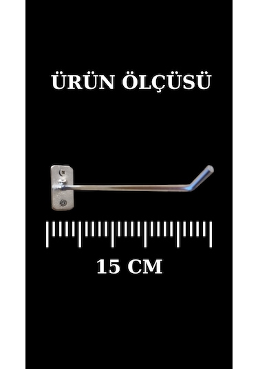 50 Adet 15 Cm Suntaya Kanca Duvara Monte Kanca Çok Amaçlı Kanca Krom