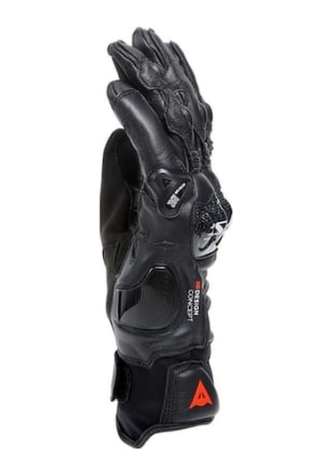 Dainese Carbon 4 Black Kısa Deri Eldiven Siyah