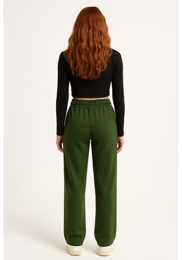 Axxel Kadın Haki İnterlok Eşofman Altı-p2268 Haki