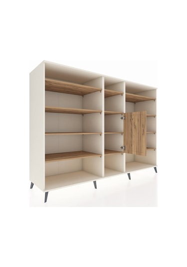 Kronos Dolap 12 Raflı Tek Kapaklı 220x59x163 Aytaşı-çam Aytaşı-çam