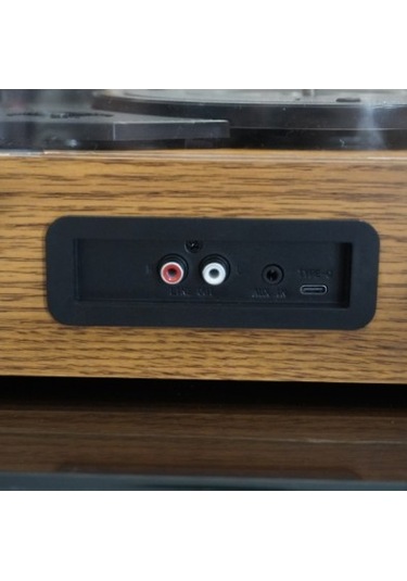 Fomix Fm-108 Kahverengi Hoparlörlü Bluetoothlu Pikap Plak Çalar Kahverengi