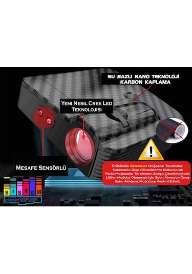 Renault Araçlar İçin Pilli Yapıştırmalı Kapı Altı Led Logo N11.10639