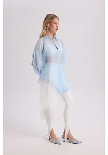 Mai Collection Mai Studios Co. Lyra Oversize Mavi Gömlek Mavı
