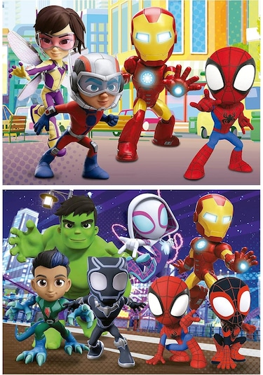 Educa 4-6 Yaş 2x48 Parça Erkek Çocuk Spidey Ve İnanılmaz Arkadaşları Puzzle - Karton Eğitici Puzzle 1 Adet