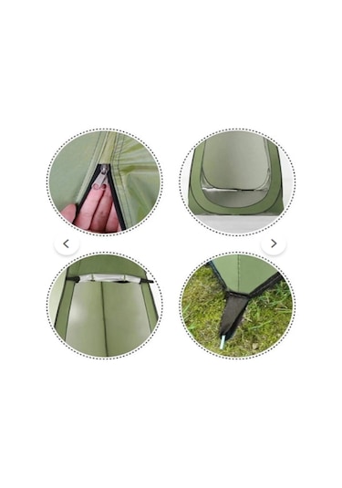 Sensation Duş Wc Giyinme Kamp Alanı Çadırı Otomatik Açılır Yeşil