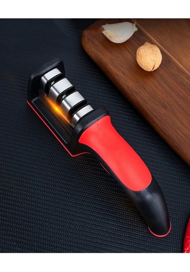 Tüm Bıçaklara Uyumlu Bıçak Bileyici 3 Açılı Elmas Seramik Tungsten Çelik Bıçakları Bileme