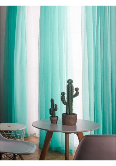 Reedark Şeffaf Tül Perde - 200x120 Cm Modern Pencere Ve Kapı Perdesi Mavi, Kırmızı, Yeşil Seçenekli Diğer