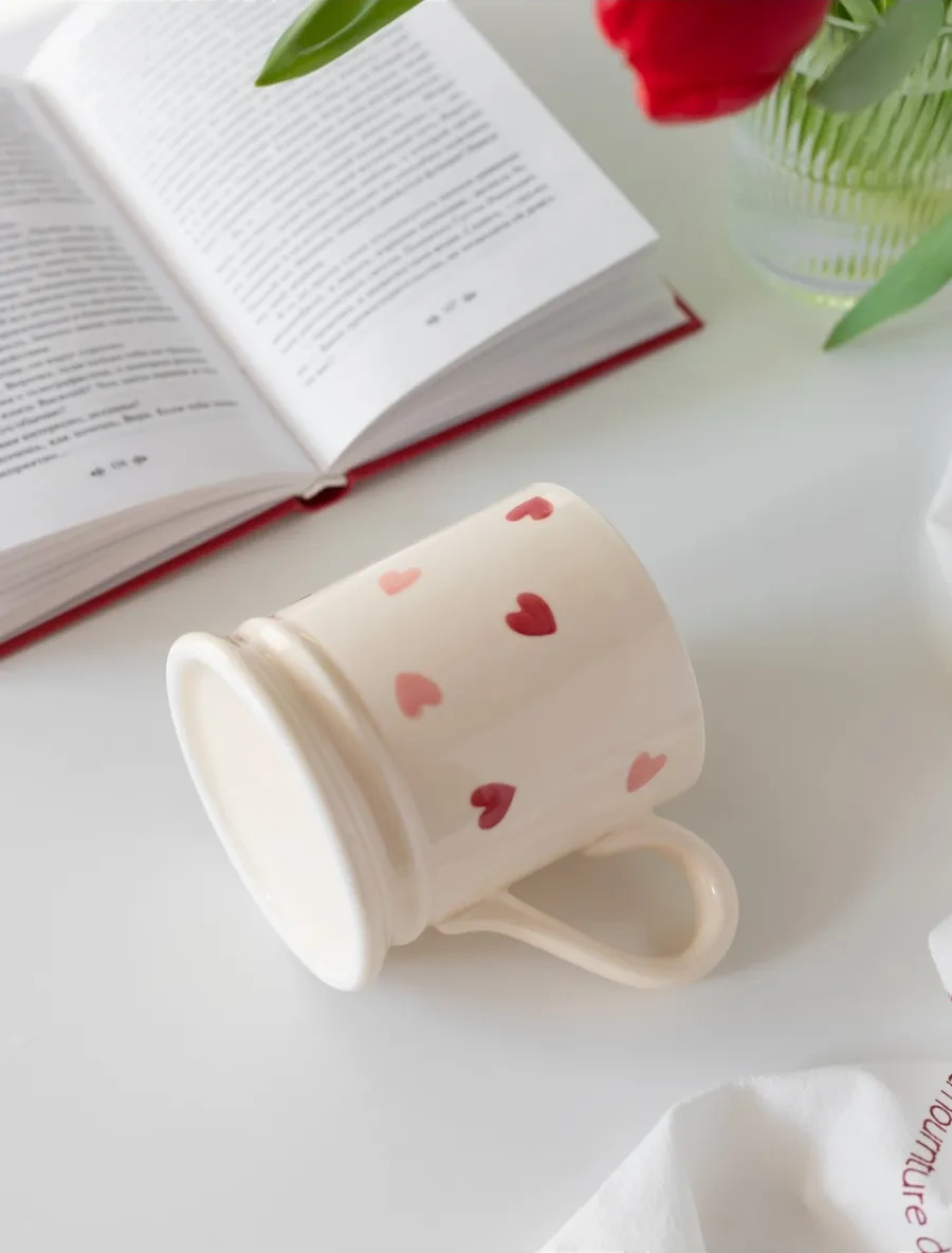 Perex Seramik Çay Bardağı, Kalpli, 400 Ml 317994685 Sütlü