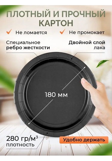 Kit Tek Kullanımlık Kağıt Tabaklar 18 Cm 50 Adet 77317456 100 adet