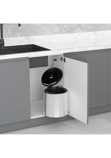 Starax Çöp Kovası Paslanmaz 10lt Krom