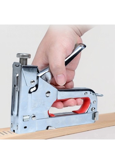 Tongxida Endüstriyel U Tipi Çivi Makinesi - Ahşap Dekorasyon, Tablo Çerçeveleri İçin El Manuel Vurucu - Turuncu, 3 Çeşit Çivi