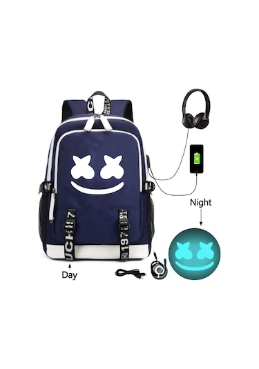 Yaozixa Marshmello Dj Çantası - Şık Ve Dayanıklı Ofis Çantası, 928 Siyah Gülücük Desenli Çok Renkli