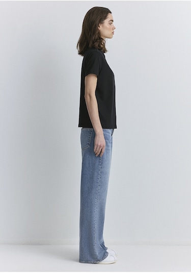 Mavi - Hav Baskılı Siyah Tişört 1613288-900 Siyah