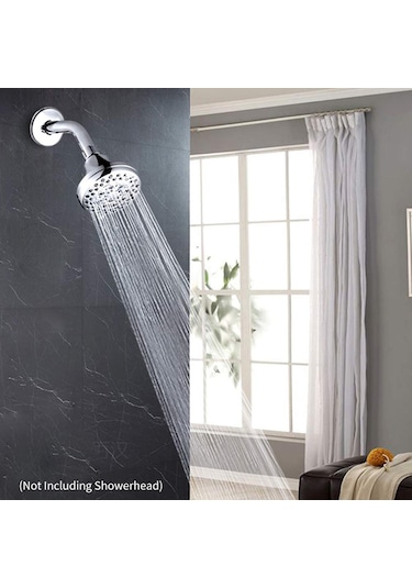 Monyee Stainless Steel Duş Kolu G1/2 Bağlantı, Pürüzsüz Chrome Kaplama, Dekoratif Flanşlı Duvar Tipi Braket - Dayanıklı Ve Estetik Banyo Aksesuarı Diğer