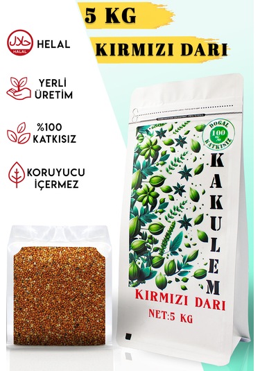 Kakulem Sertifikalı Kırmızı Darı Dal Darı 5 Kg