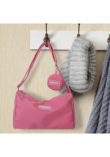 Suntek Kadın Omuzdan Askili Çanta Crossbody Çanta Pembe