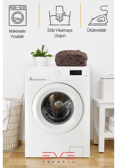 Eve Tekstil Fitted Yüksek Kaliteli Penye Kumaş Tek Kişilik Lastikli Çarşaf Kahverengi