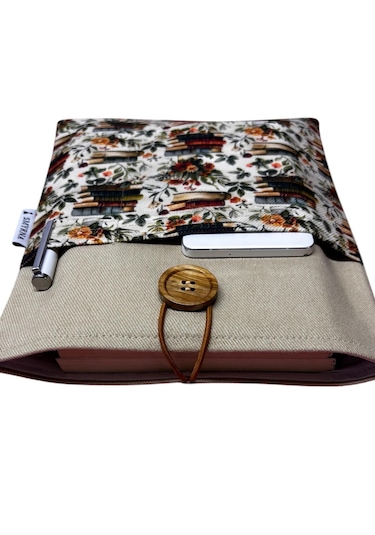 Kitap Kılıfı / Tablet Kılıfı /çok Amaçlı Kılıf Kitaplar,çiçekler