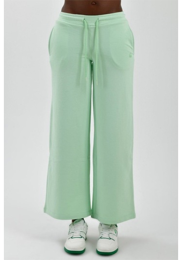 Kadın Yanları Cepli Beli Büzgülü Eşofman Altı Mint