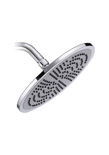 Springsun 9.5 İnç Yuvarlak Paslanmaz Çelik Chrome Duş Başlığı - Yüksek Basınçlı, Otomatik Temizleyen, Korozyona Dayanıklı Büküm Borusu Hariç Diğer