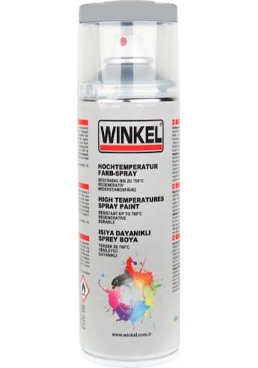 Winkel 700 Derece Yüksek Isıya Dayanıklı Gri Ral 9006 Sprey Boya