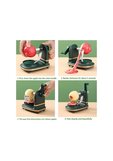 Liangmei 3'ü 1 Arada El-krank Döner Meyve/sebze Soyucu Paslanmaz Yeşil