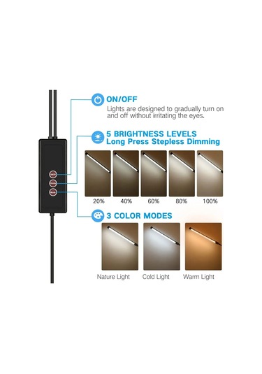 Led Masa Lambası Çift/tek Kafa Okuma Masası Lamba Klip Dim