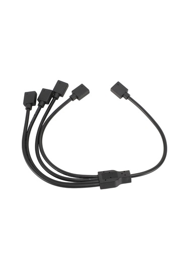 Xindoker 5v 3 Pin Argb Çevirici Kablosu, 1'den 4'e, Ana-ana Bağlantı, Bilgisayar Kasası Cpu Soğutucu Ve Argb Fanları İçin Led Senkronizasyon Uzantı Kablosu Siyah