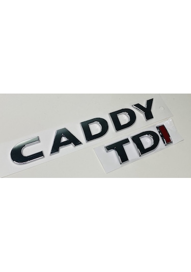 Vw Caddy 2011 - 2014 Tdi Tek Kırmızı Arka Bagaj Yazısı