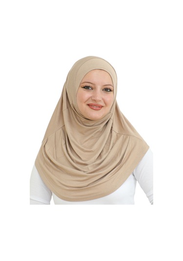 Hazır Giyim Türban Yumuşak Başörtü Şal - Koyu Vizon Koyu Vizon