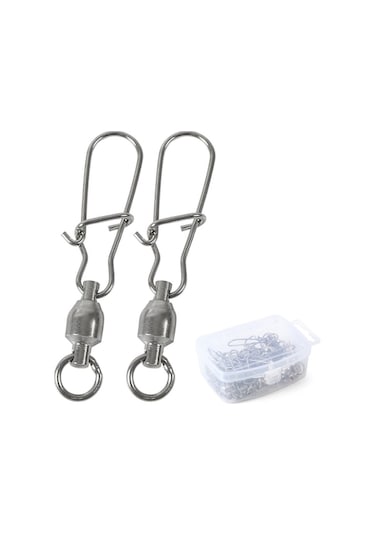 25 Adet Paslanmaz Çelik Ve Bakır Balıkçılık Fırdöndü Kancası - 7 Boyut