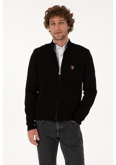 U.s. Polo Assn. Erkek Siyah Hırka Triko 50307800-vr046 Siyah