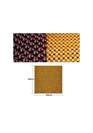 44x44cm Yaz Araba Saf Ahşap Boncuk Kare Koltuk Minderi Kırmızı