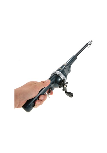 Lemestar Fiberglas Kollapsible Olta Kamışı Seti - 26cm Konforlu Tutuş, 3.6:1 Velan Oranı, Taşınabilir Mini Portatif Olta