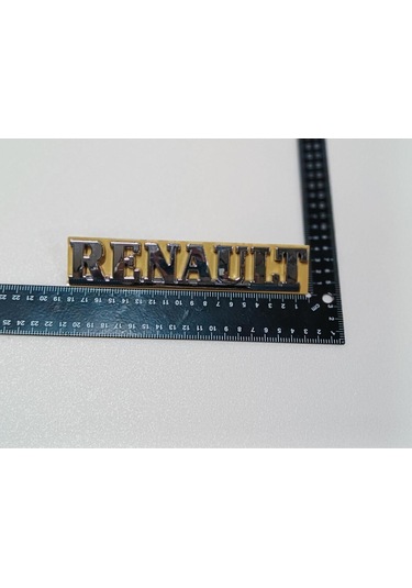 Renault Clio 2 1998 2012 Uyumlu 175mm Renault Krom Bagaj Yazısı Tırnaklı Ve Bantlı